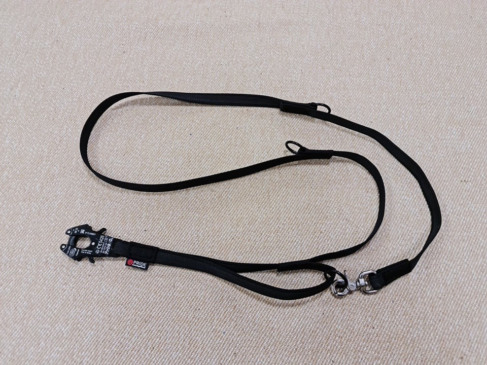 PRIDE antisliplijn "CONTROL" met Metalen Kong Frog-sluiting BLACK