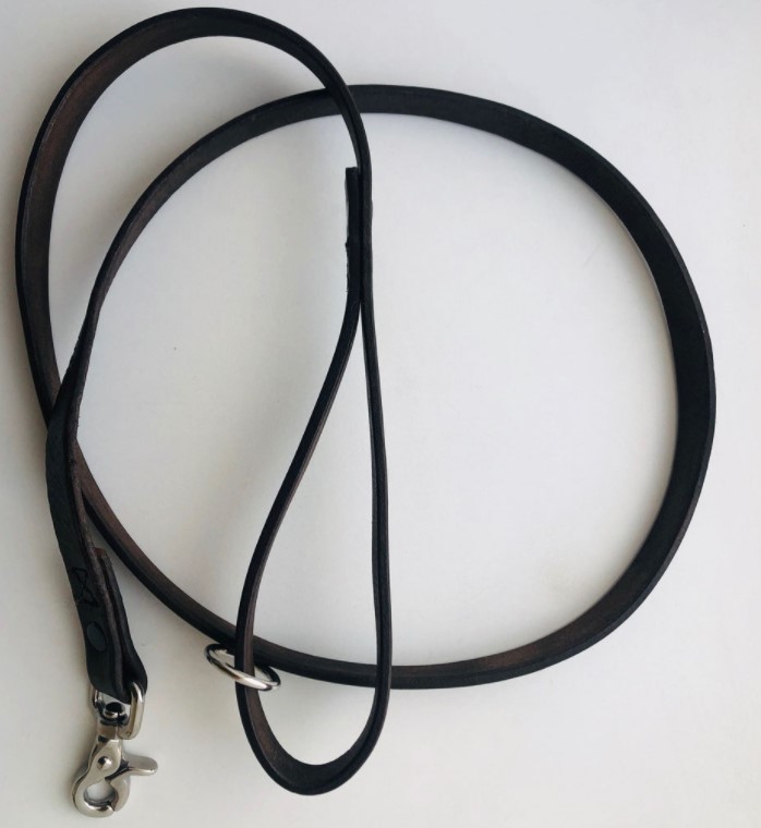 PRIDE Sterke zwarte leren hondenriem