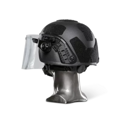Ballistische helm met kogelvrij vizier NIJ Niveau-IIIA+ side