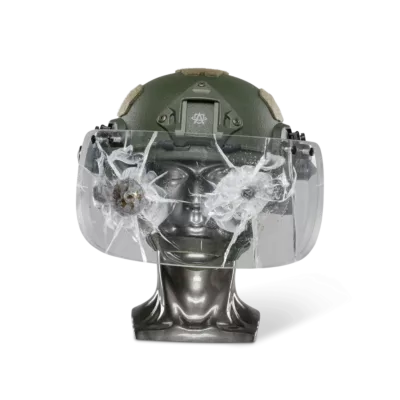 Ballistische helm met kogelvrij vizier NIJ Niveau-IIIA+ test