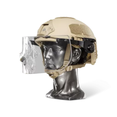 Ballistische helm met kogelvrij vizier NIJ Niveau-IIIA+ test