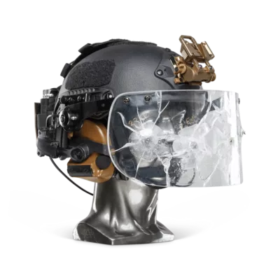 Ballistische helm met kogelvrij vizier NIJ Niveau-IIIA+ test