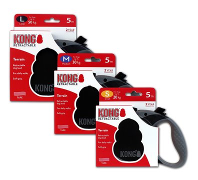 KONG Retractable Leash Terrain Black S