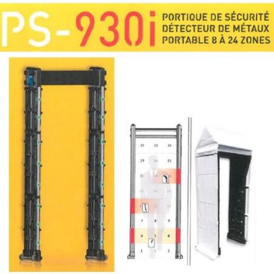 Beveiligingspoort, metaaldetector met 8 tot 24 zones - PS-930I