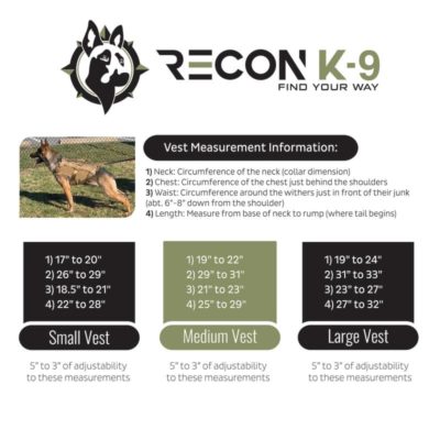 Maattabel Recon K9
